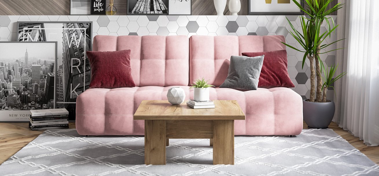 Диван BOSS 2.0 MINI велюр Monolit роуз