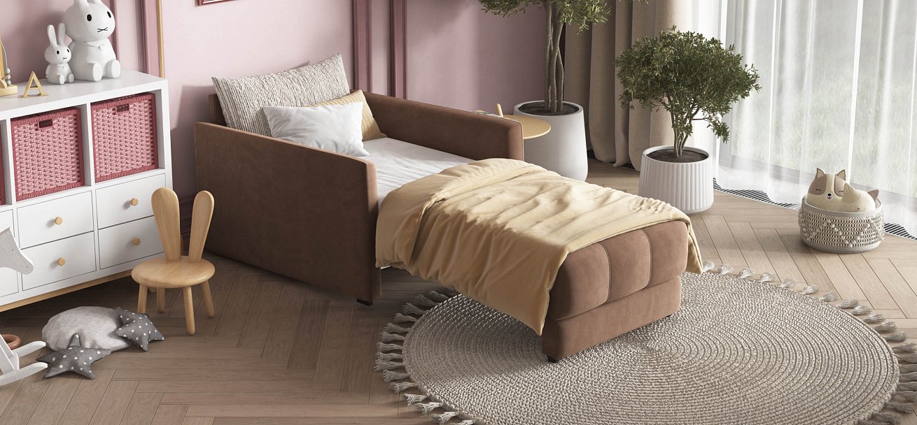 Кресло-кровать BOSS LOFT велюр Monolit мокко