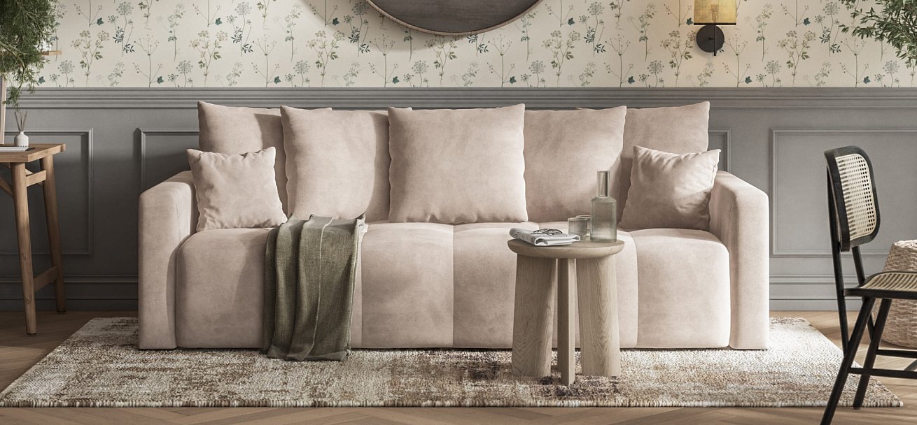 Диван BOSS TREND Велюр Monolit латте