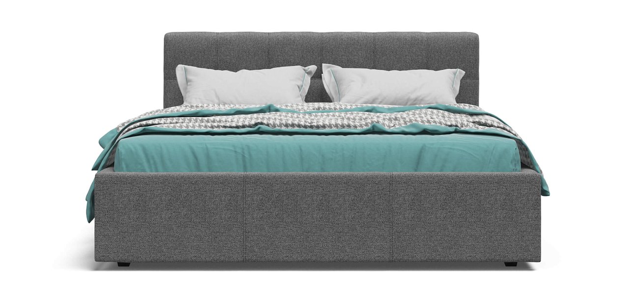 Кровать Белла 160*200 рогожка Malmo серая