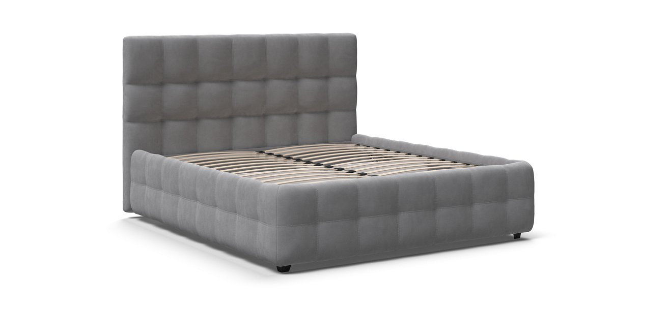 Кровать Босс 160*200 Про велюр Monolit сталь