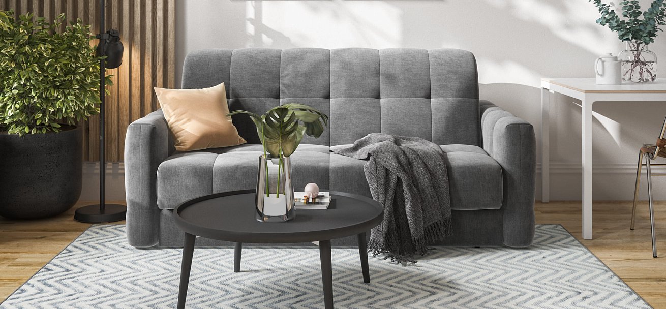 Диван BOSS Sleep 160 велюр Monolit серый