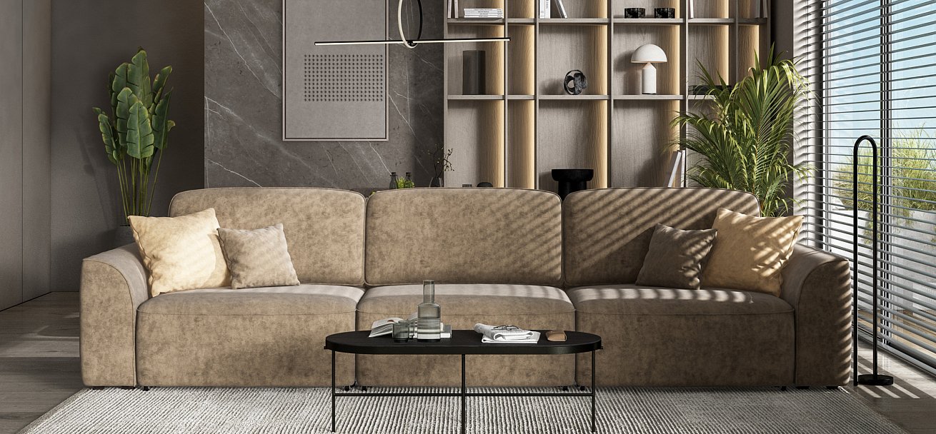 Диван KING MAX SE Велюр Роял тауп