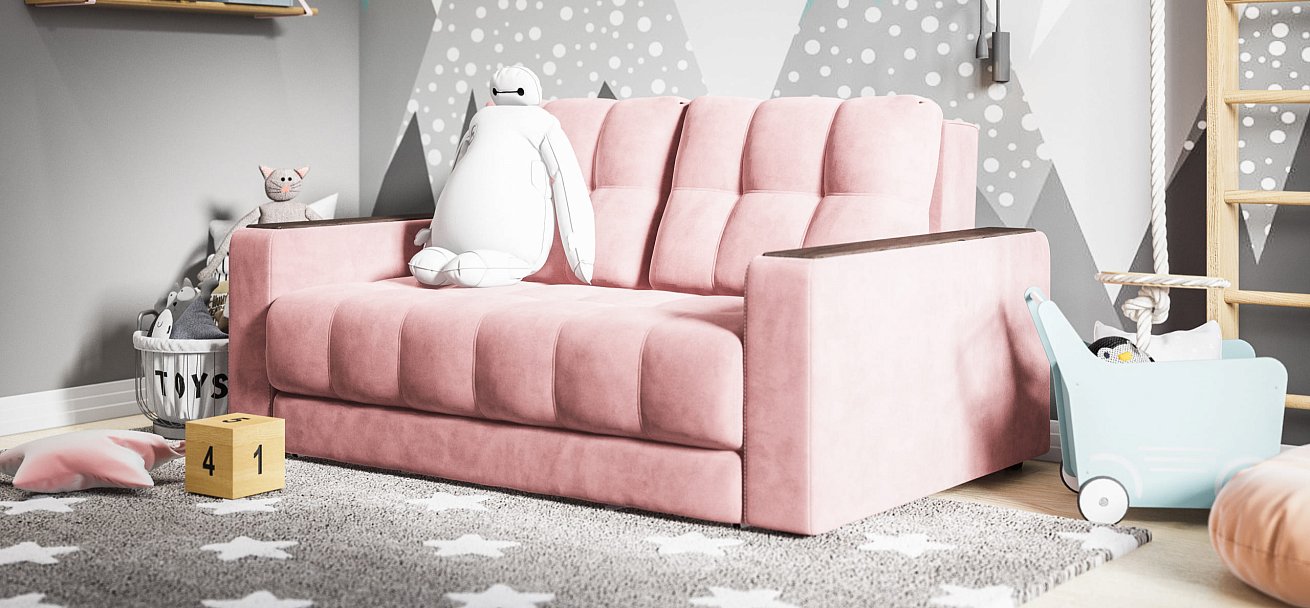 Диван BOSS Compact велюр Monolit роуз