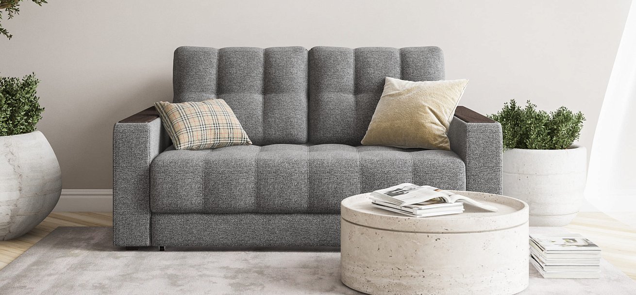 Диван BOSS Compact рогожка Malmo серый