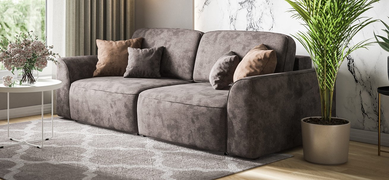 Диван KING SE велюр Alkantara серый