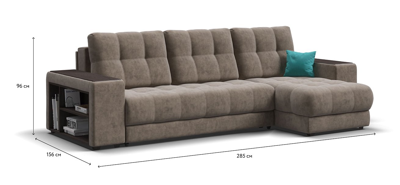 Угловой диван BOSS 3.0 XL Велюр Роял тауп