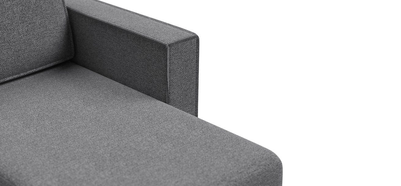 Угловой диван Норд лайт рогожка Malmo серый