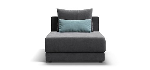 Оттоманка РИЧМОНД MODOOL Велюр Monolit серый