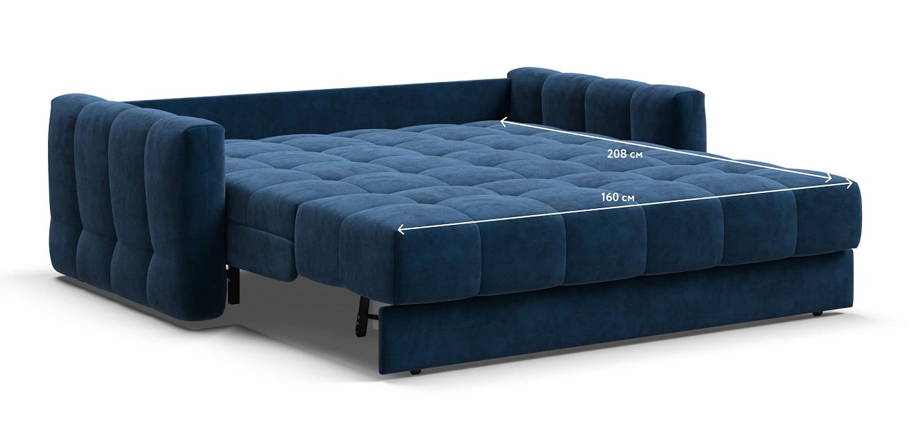 Диван BOSS Sleep 160 велюр Monolit синий