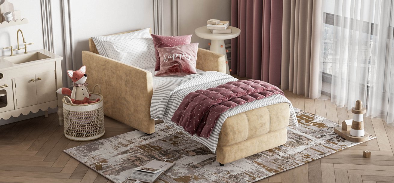 Кресло-кровать BOSS LOFT Велюр Роял шампань