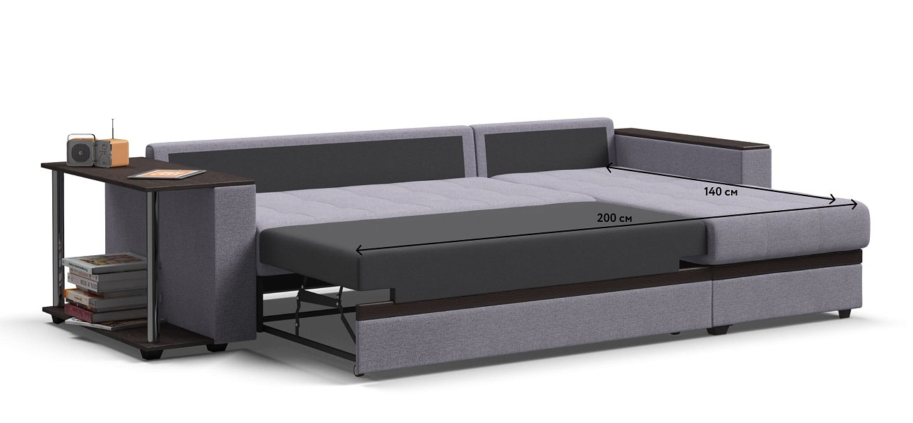 Угловой диван Атланта Люкс рогожка Malmo платина