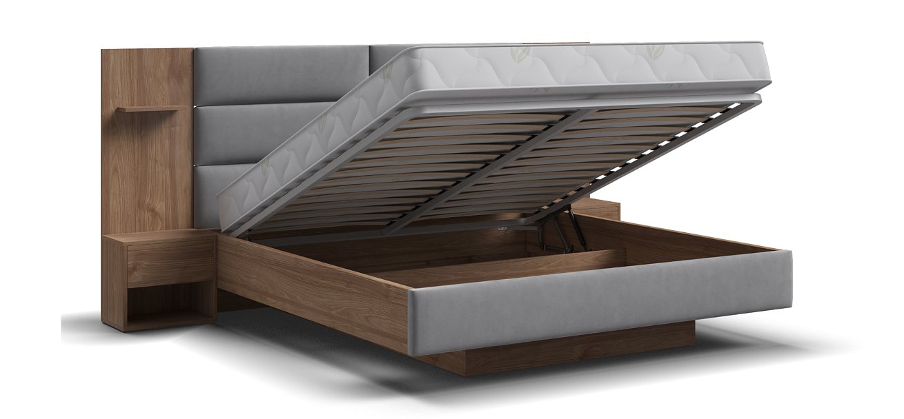 Кровать BOSS LOFT 160*200 Орех Селект, MONOLIT Сталь