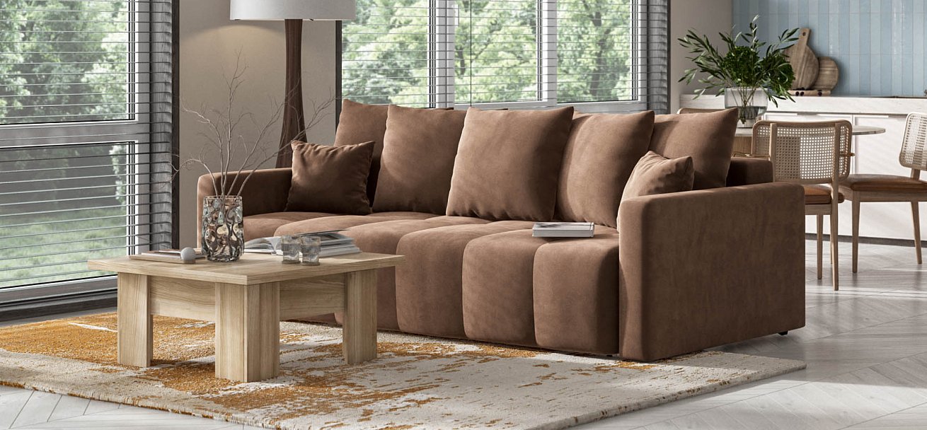 Диван BOSS TREND Велюр Monolit мокко