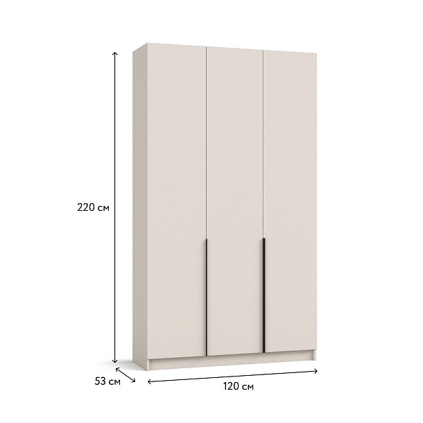 Рим 120 шкаф распашной 3Д Кашемир