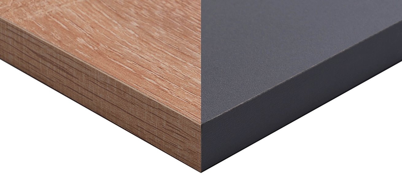 Тумба СИМПЛ NEW Крафт табачный, Серый графит