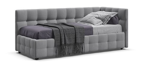 Кровать BOSS mini NEW велюр Monolit сталь