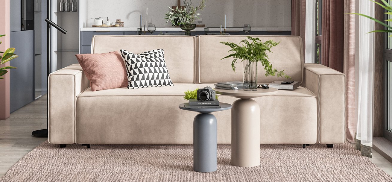 Диван Норд Велюр Monolit латте