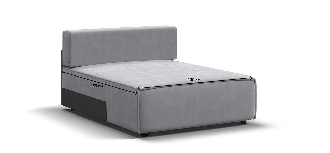 Оттоманка BOSS SOFT MODOOL велюр Monolit сталь