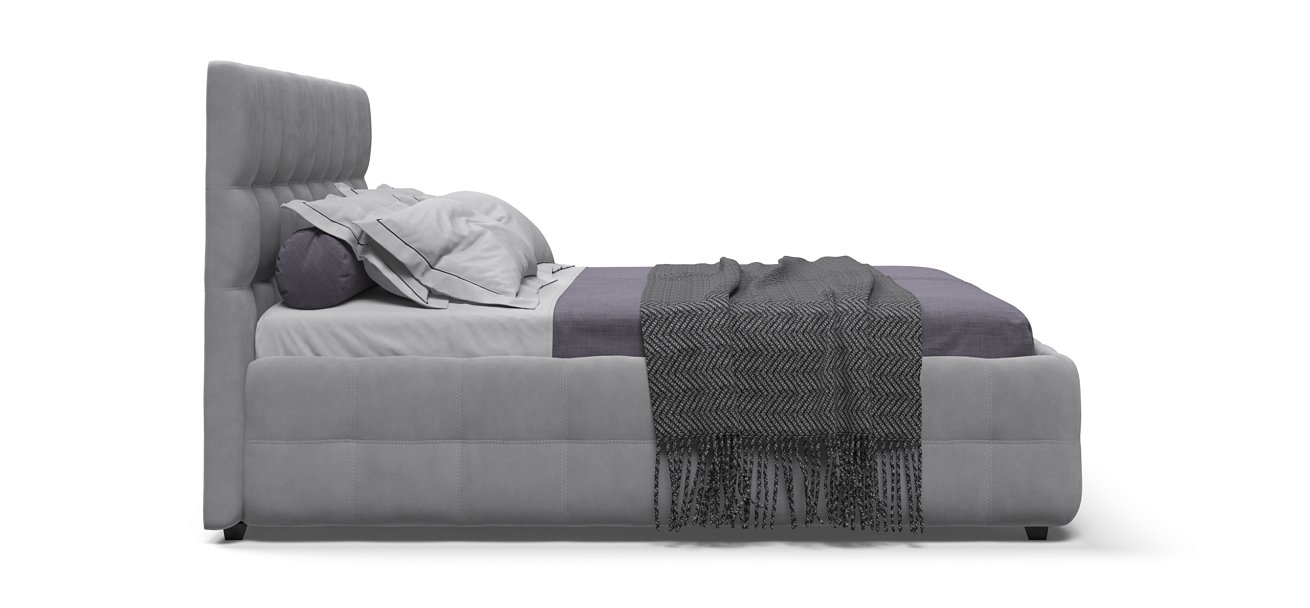 Кровать Босс 180*200 Про велюр Monolit сталь