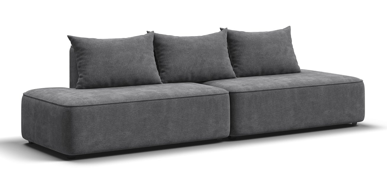 Диван KING TWIN Шенилл CLOUD графит