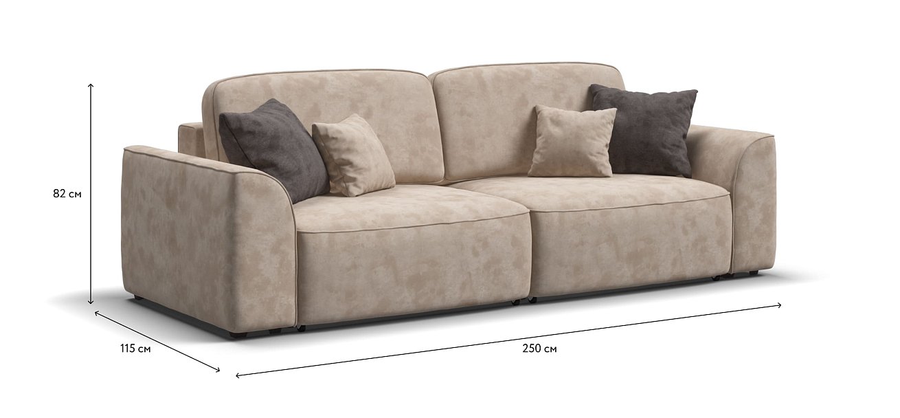 Диван KING SE велюр Alkantara пепел