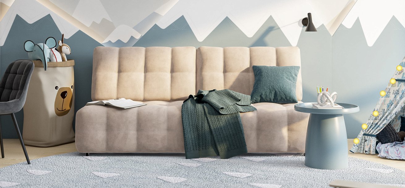 Диван BOSS 2.0 MINI велюр Monolit латте