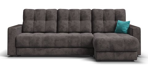 Угловой диван BOSS 3.0 Classic XL велюр Alkantara серый