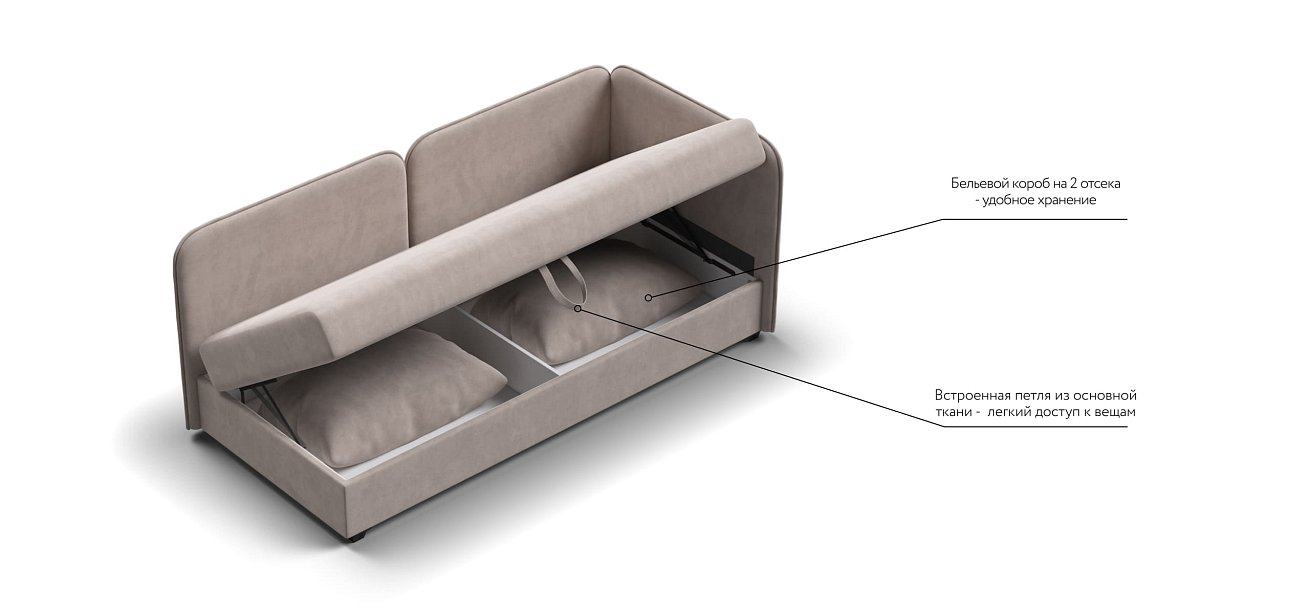 Тахта Ирис велюр Monolit латте