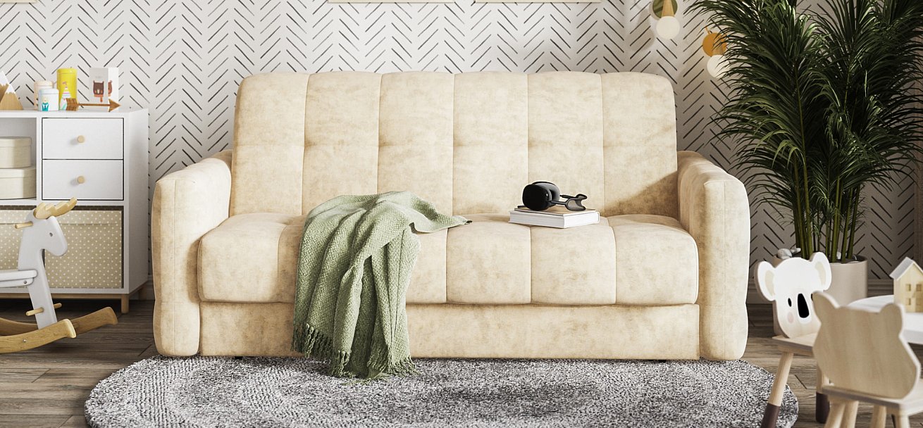 Диван BOSS Sleep 160 Велюр Роял шампань