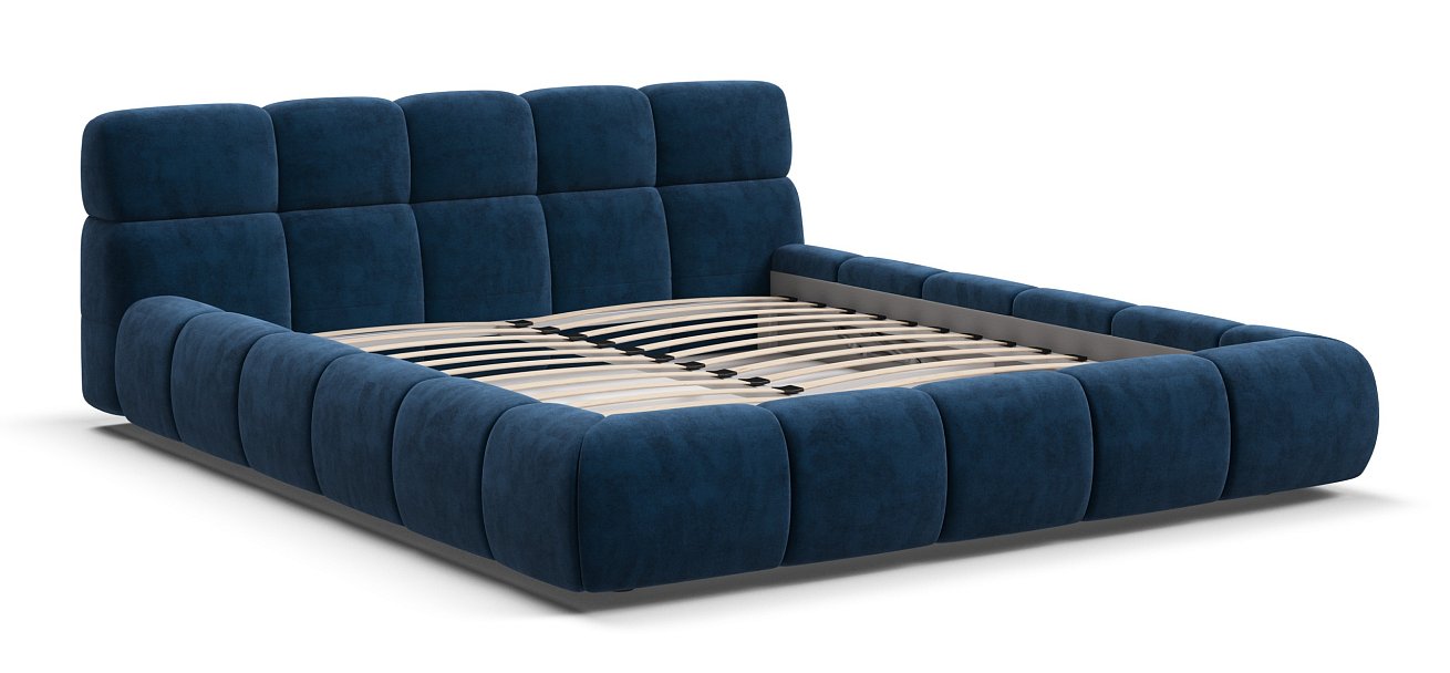 Кровать Босс Дрим 160*200 Про велюр Monolit синяя