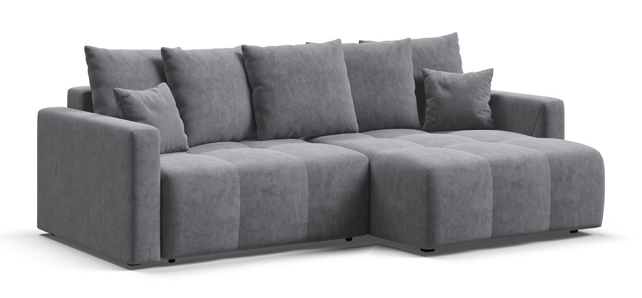 Угловой диван BOSS TREND Велюр Royal агат