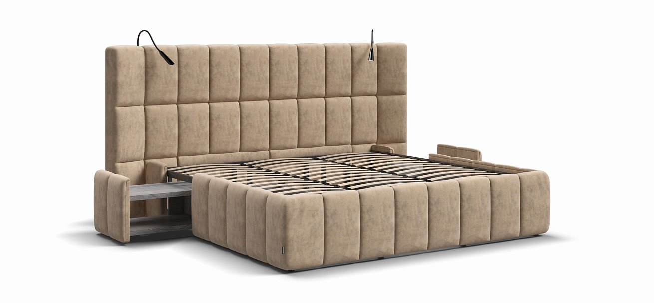 Кровать BOSS.XO 180*200 Велюр Royal шампань NEW