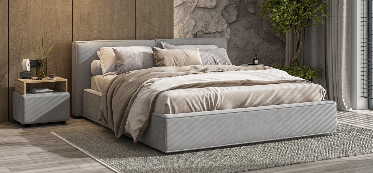 Кровать NORD Monolit сталь