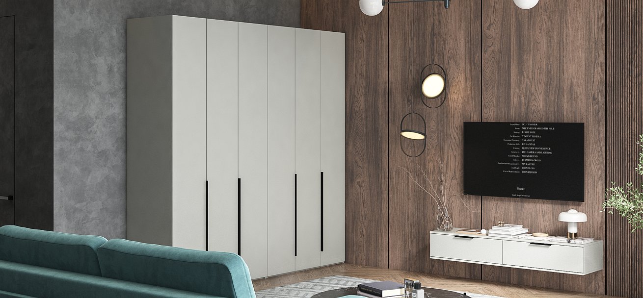 Шкаф BOSS STANDART 120 - 3Д Шиншилла серая