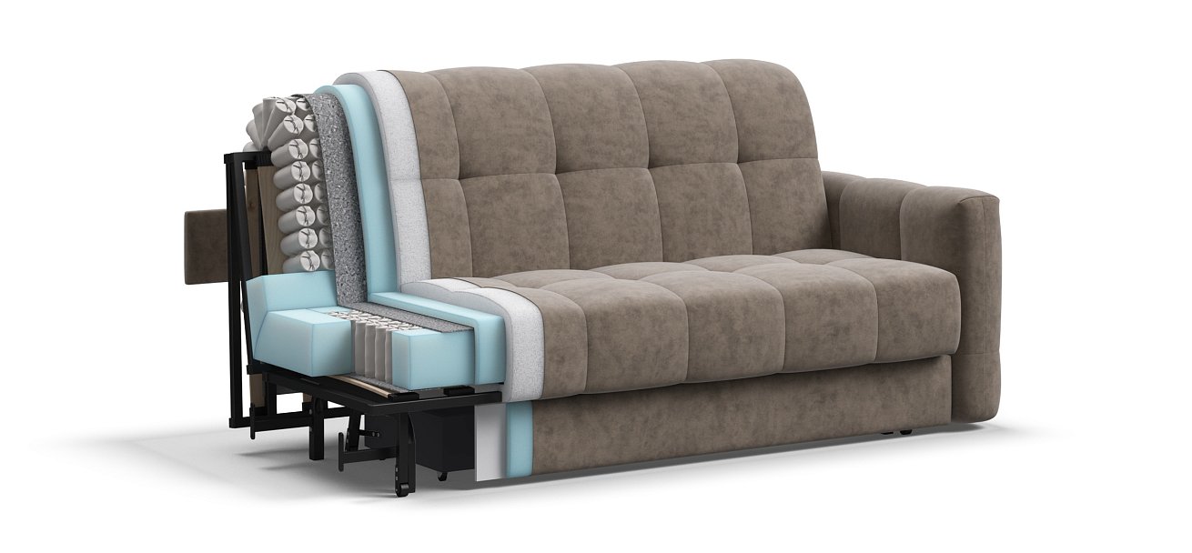 Диван BOSS Sleep 160 Велюр Роял тауп