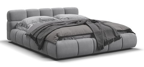 Кровать Босс Дрим 160*200 Про велюр Monolit сталь