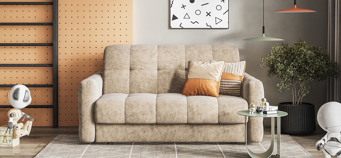 Диван BOSS Sleep 140 Велюр Роял тауп