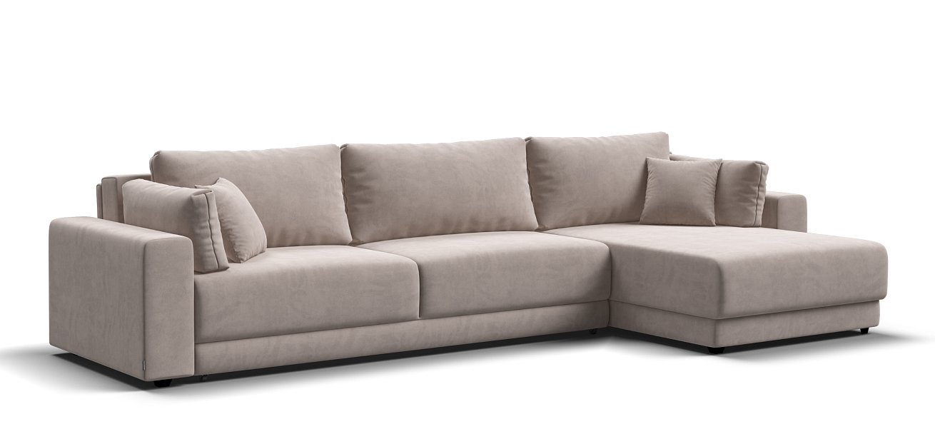 Угловой диван Босс Прайм Макс Велюр Monolit латте