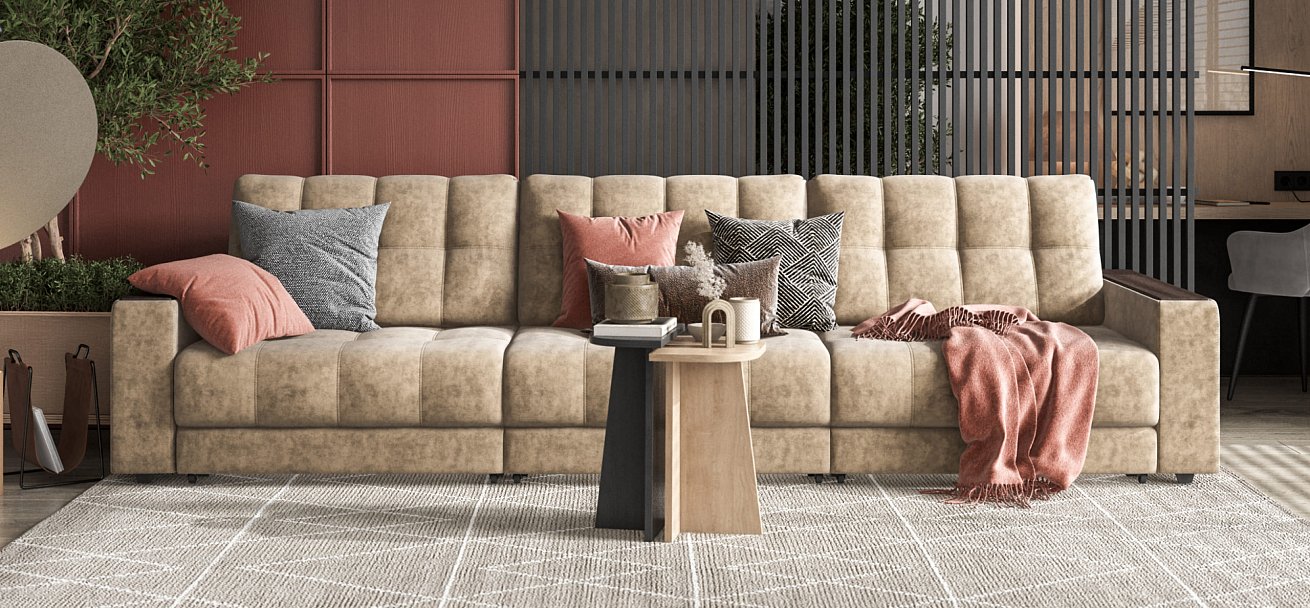 Диван BOSS GRAND Велюр Роял тауп