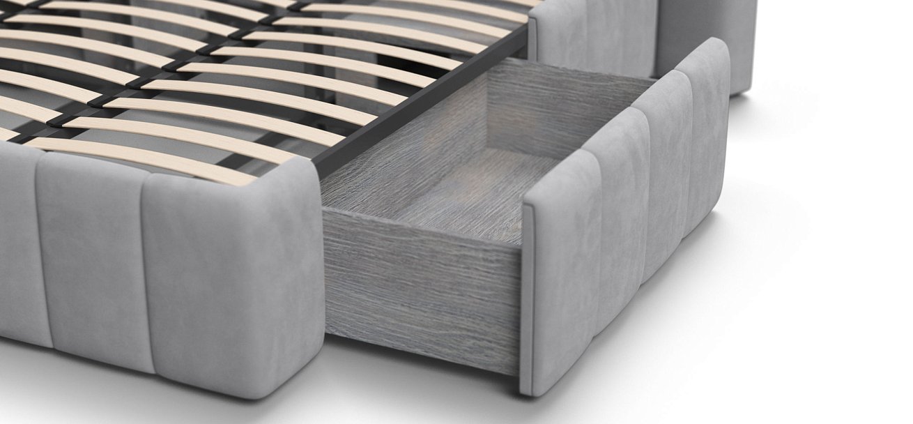 Кровать BOSS.XO 180*200 велюр Monolit сталь