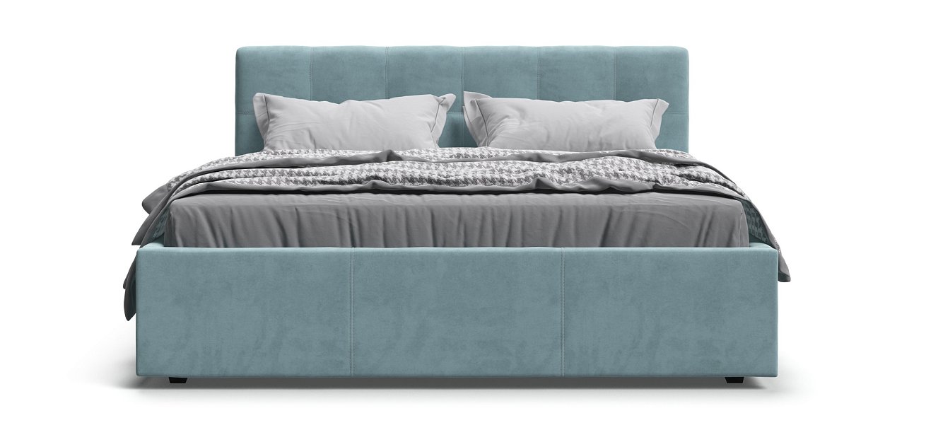Кровать Белла 160*200 велюр Monolit аква