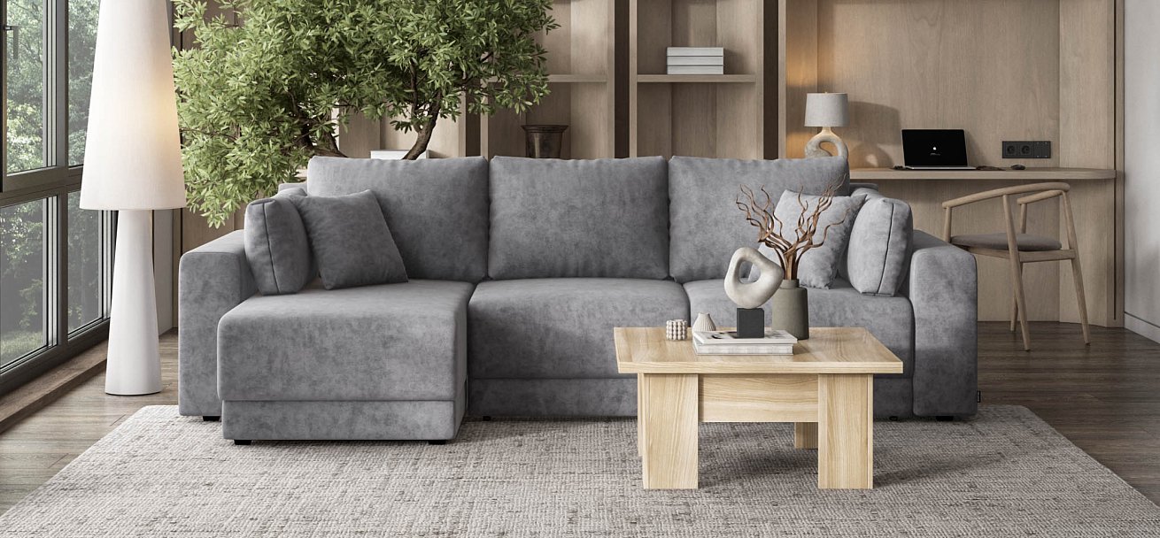 Угловой диван Босс Прайм ХЛ Велюр Роял агат