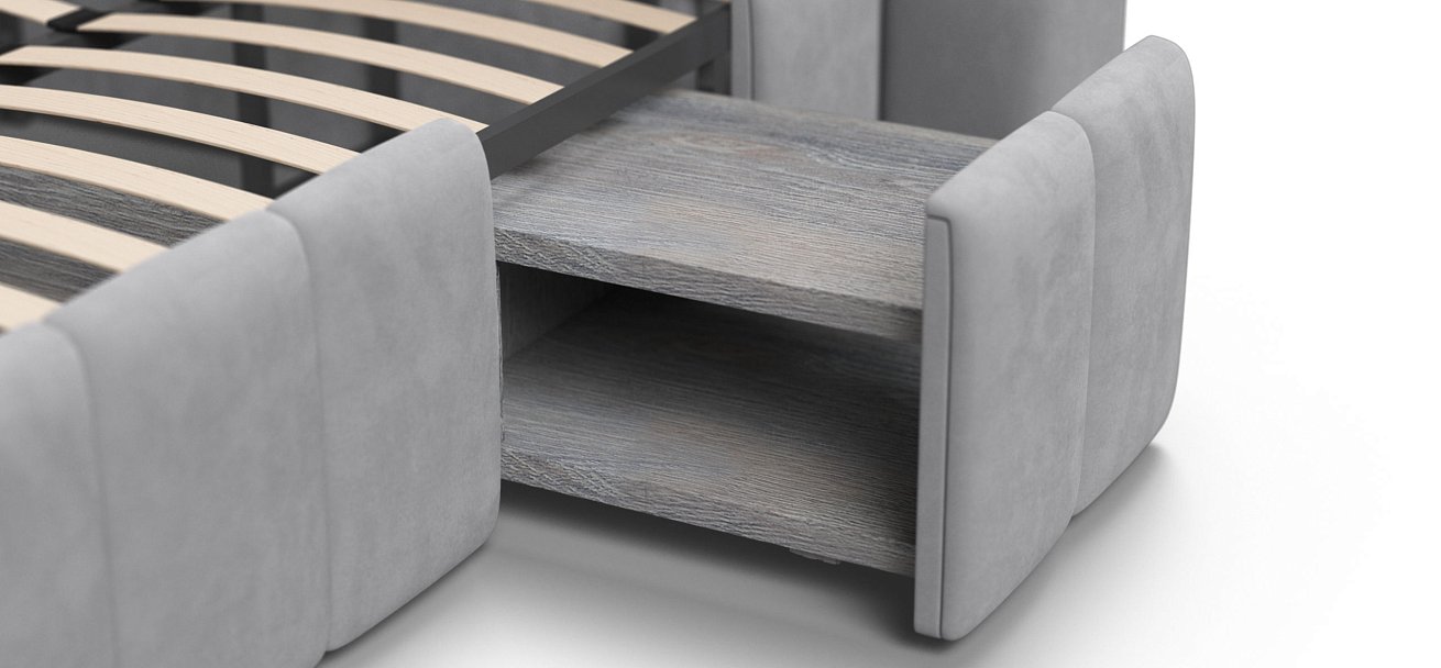 Кровать BOSS.XO 180*200 велюр Monolit сталь