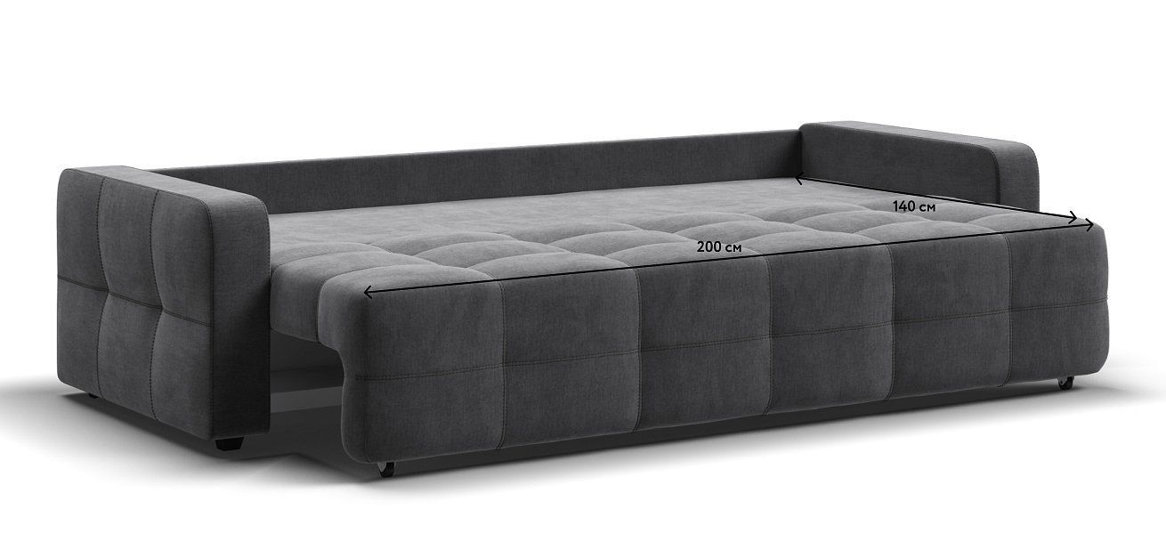 Диван Денди велюр Monolit серый