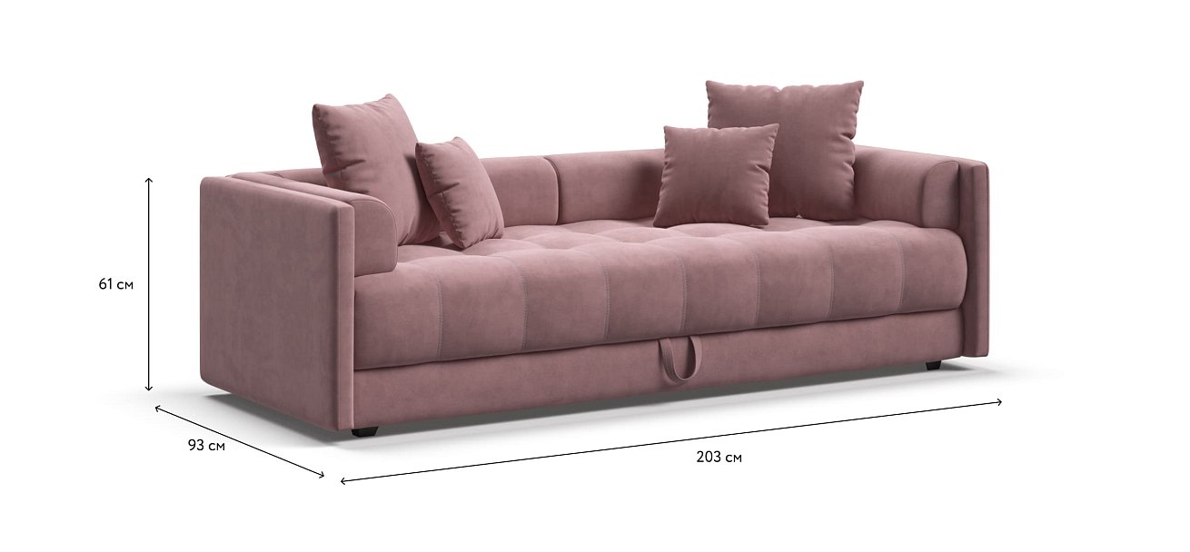 Тахта BOSS велюр Monolit роуз