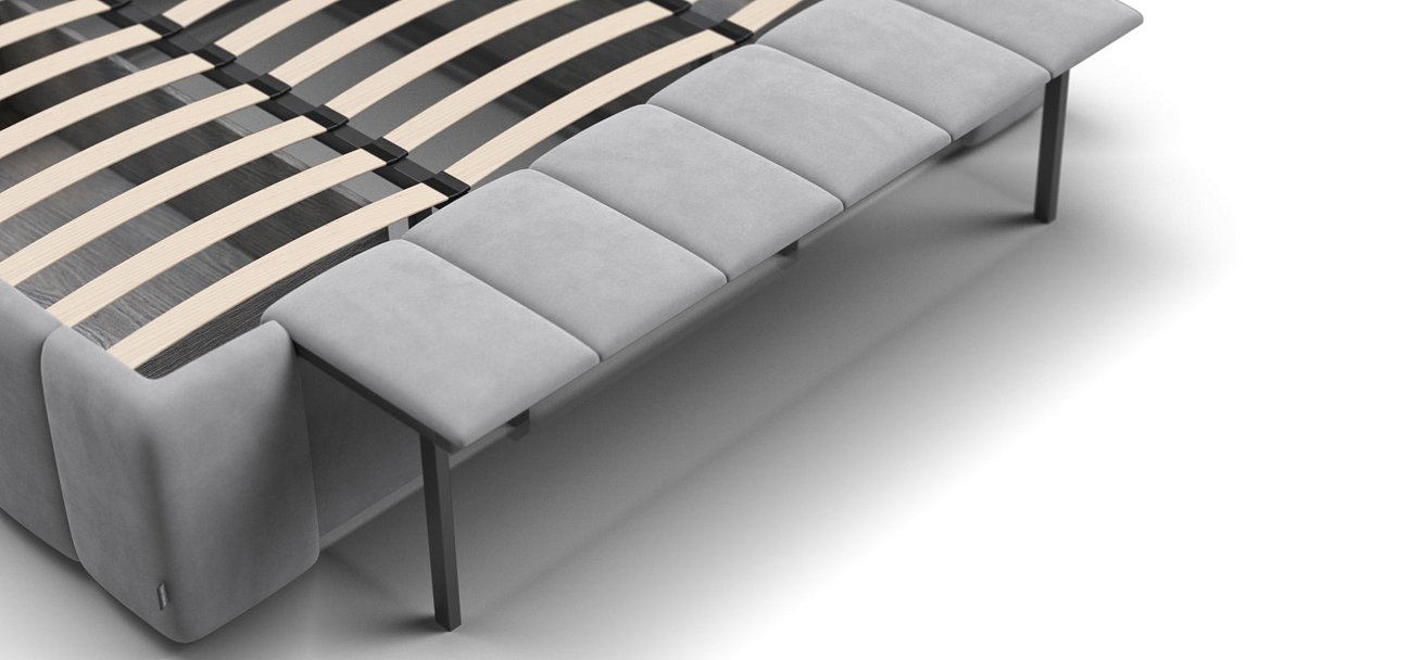 Кровать BOSS.XO 180*200 велюр Monolit сталь