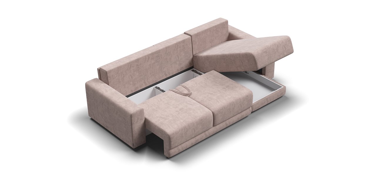 Угловой диван Босс Прайм ХЛ Велюр Royal пион