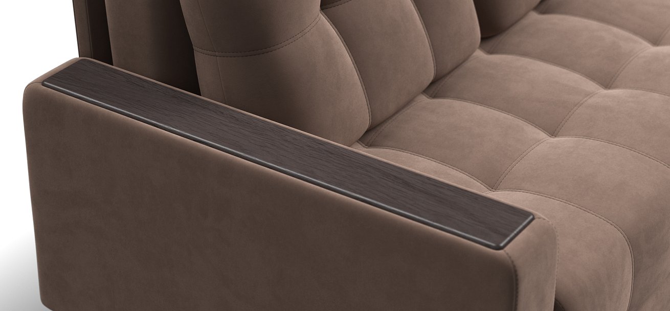 Угловой диван BOSS 3.0 Classic XL велюр Monolit мокко