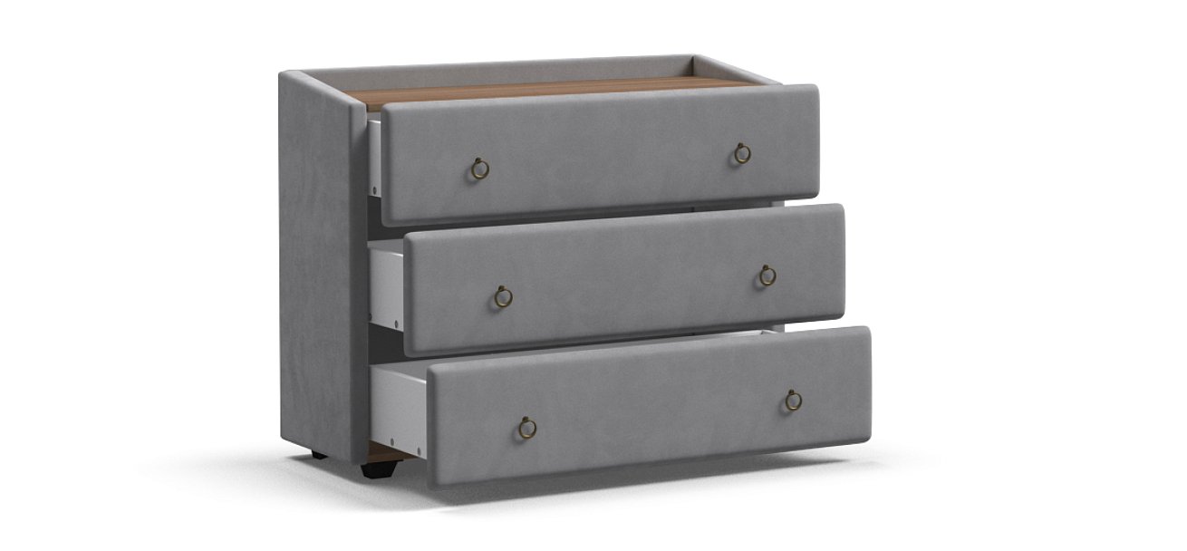 Комод BOSS Classic велюр MONOLIT Сталь, Орех Селект